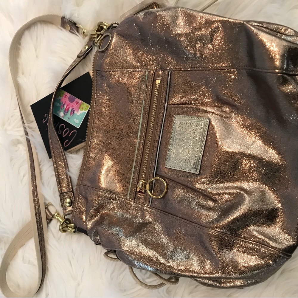 Amazing Authentic Large Metallic Coach bag. EUC